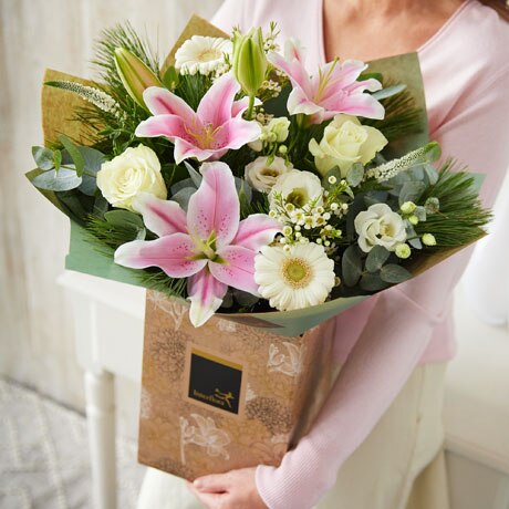 Handcrafted Opulent Winter Bouquet Flower Arrangement